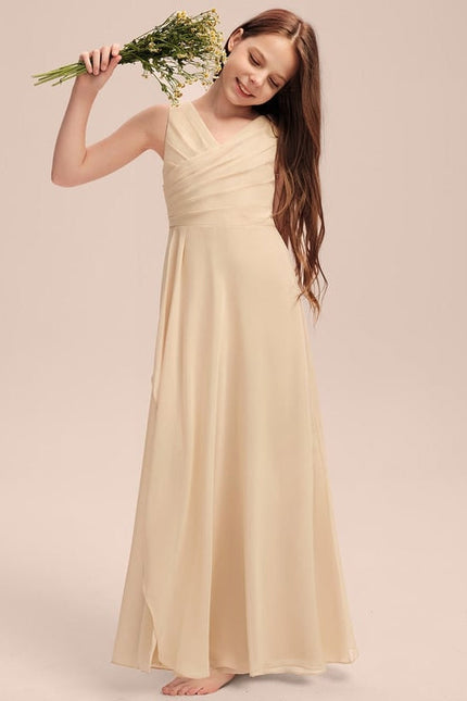 Robe Demoiselle D'Honneur Courte Champagne - gallery 4