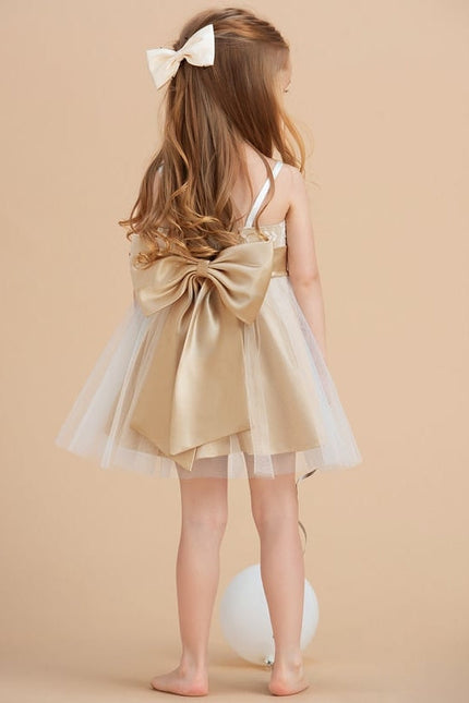 Robe De Cérémonie Enfant Champagne Doré - gallery 3