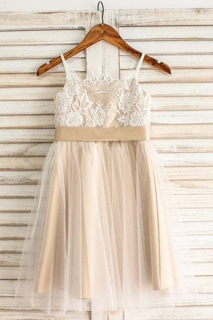 Robe De Cérémonie Enfant Champagne Doré - gallery 1