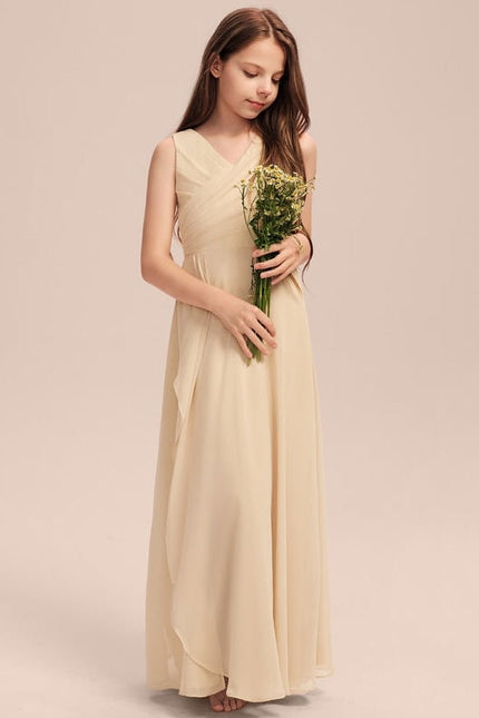 Robe Demoiselle D'Honneur Courte Champagne