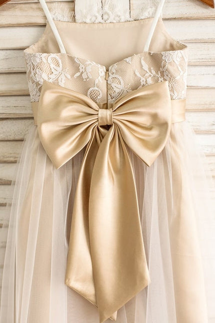 Robe De Cérémonie Enfant Champagne Doré - gallery 6