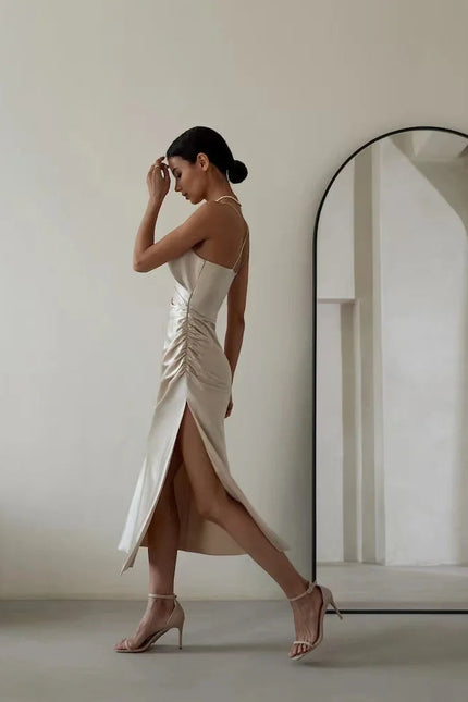 Robe Mi Longue Champagne - gallery 4