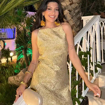Robe Sequin Champagne